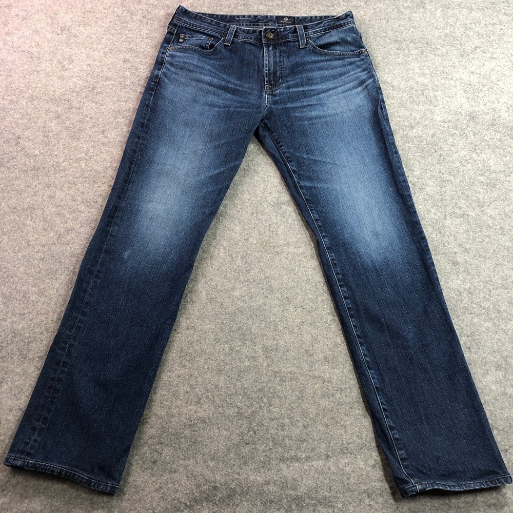 AG Mens The Graduate Jeans 32x34 Blue Tailored Leg Stretch Denim Made in USA